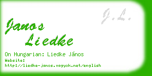 janos liedke business card